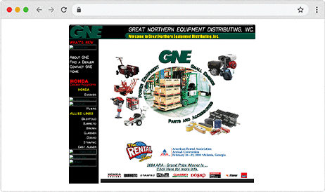 Legacy Great Northern Equipment informational website